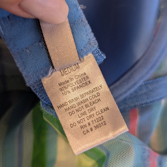 Vintage Y2k Fairy Rampage Medium Slip Striped Bustier Blue Green Chemise - Picture 13 of 13